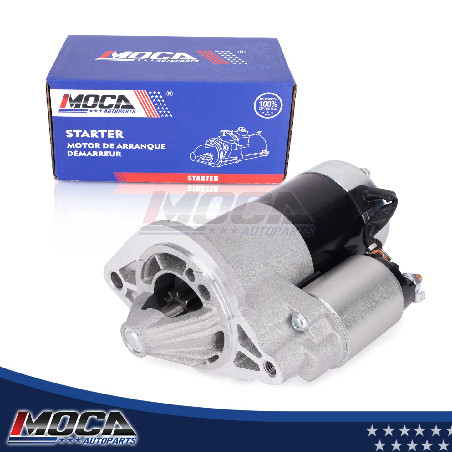 Motor de arranque MOCA 17006 compatible con Jeep Comanche 4.0L (1987-1992) y Jeep Grand Wagoneer 5.9L (1988-1991) y Jeep Wrangler 4.2L (1988-1990)