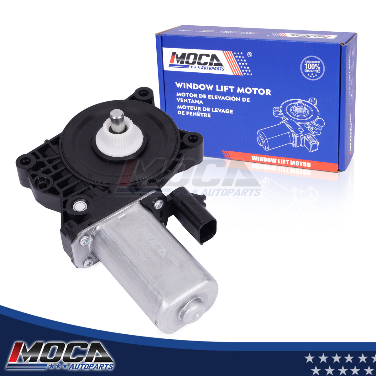 Motor de elevalunas eléctrico delantero trasero derecho MOCA compatible con Buick Encore 2013-2022, Chevrolet Trax 2013-2022 y Chevrolet Sonic 2013-2020