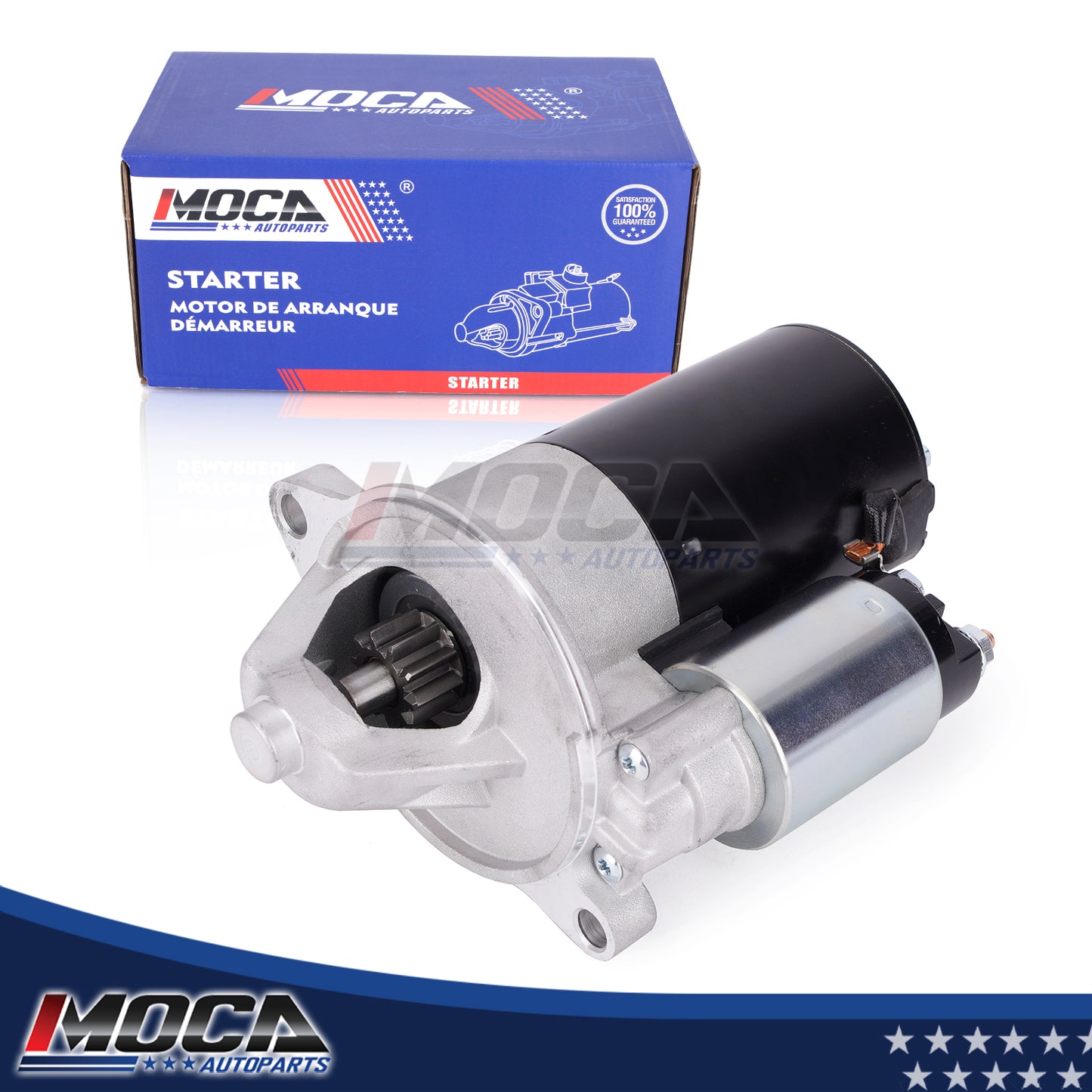 Motor de arranque MOCA 3205 compatible con Ford Bronco 5.0L 5.8L de 1992 a 1996 y Ford E-150 Econoline 4.2L de 1997 a 2002 y Mercury Cougar 3.8L de 1991 a 1997