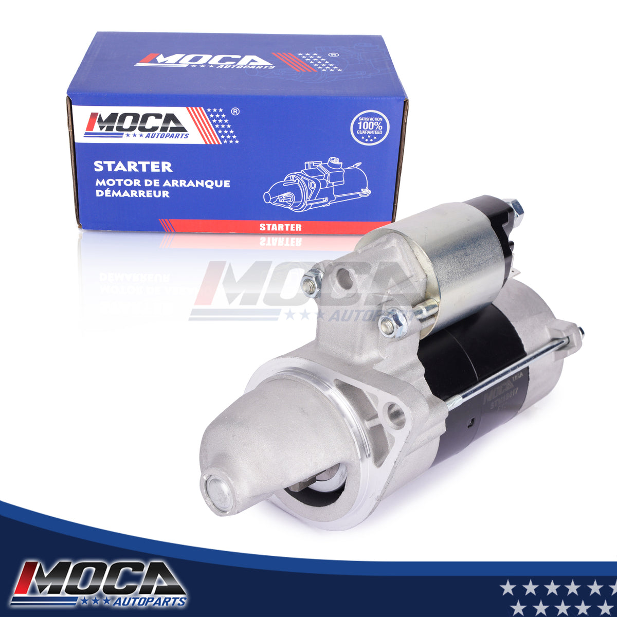Motor de arranque MOCA 18417 compatible con tractor cortacésped diésel Kubota de 1996 a 2005