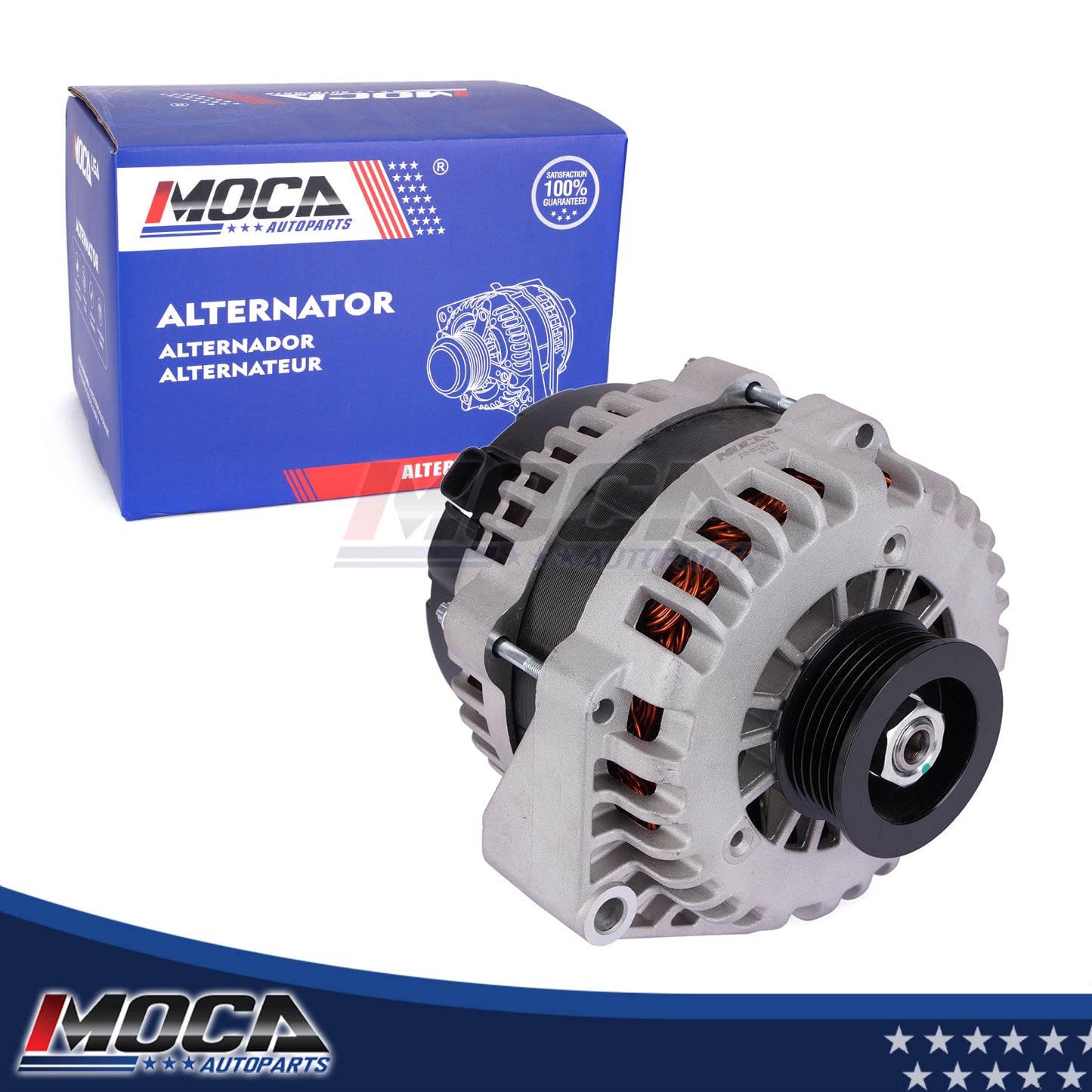 MOCA N8301 Alternator Fit for 2014-2015 Chevrolet Express 2500 3500 4500 6.0L & 2007-2014 GMC Sierra 1500 4.3L 5.3L 6.2L