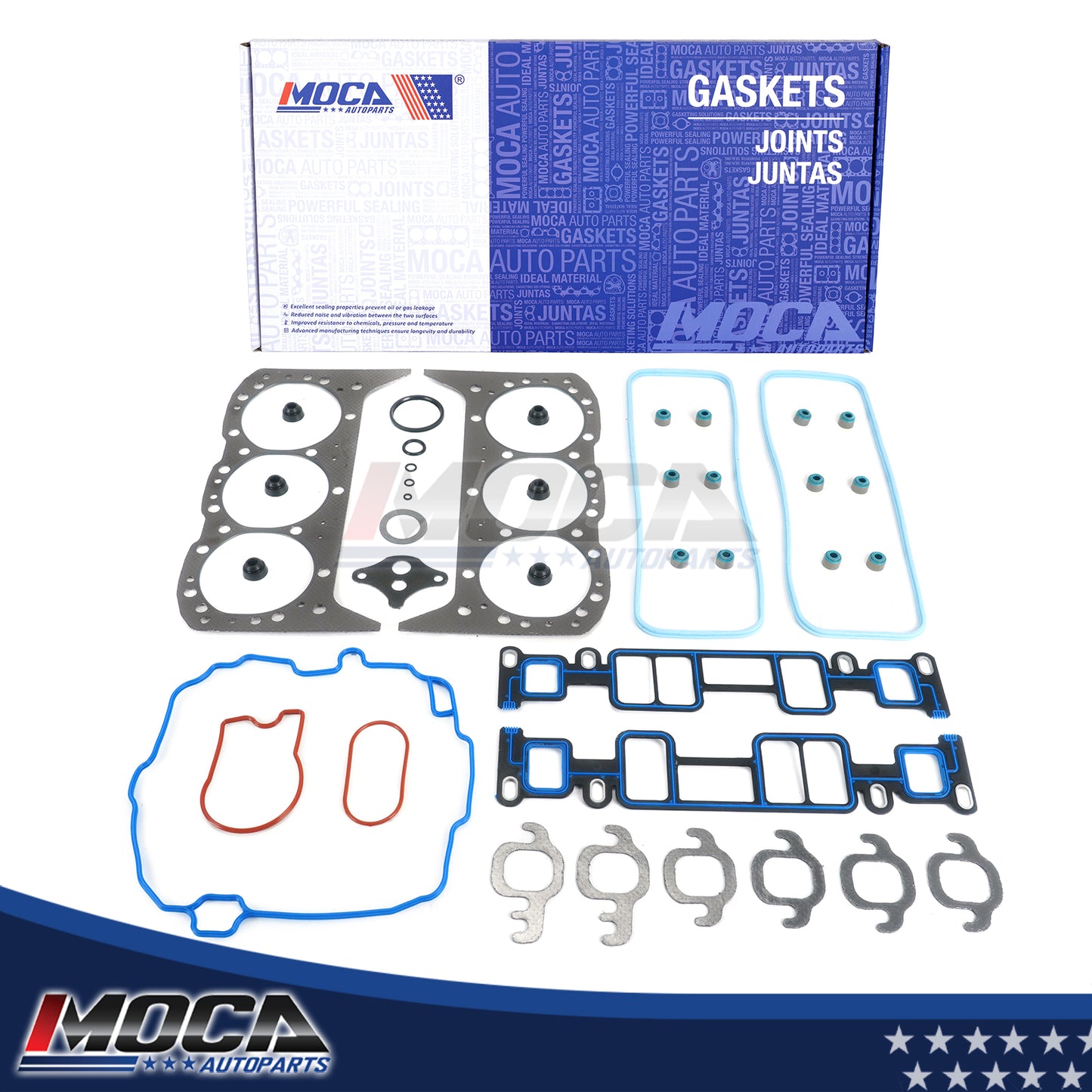 Juego de juntas de culata MOCA para Chevrolet Astro Blazer 4.3L (1996-2005), Chevrolet S10 4.3L (1996-2004) y GMC Sonoma 4.3L (1996-2004)