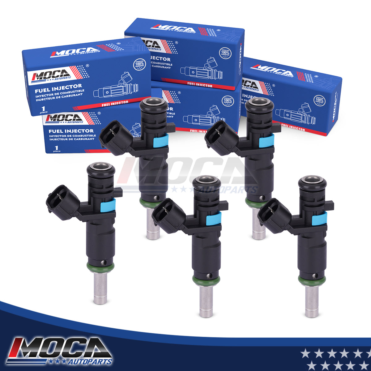 MOCA 5x Fuel Injectors FJ1067 Fit for 2007-2010 Volkswagen Bora 2.5L & 2007-2018 Volkswagen Jetta 2.5L & 2012-2014 Volkswagen Passat 2.5L
