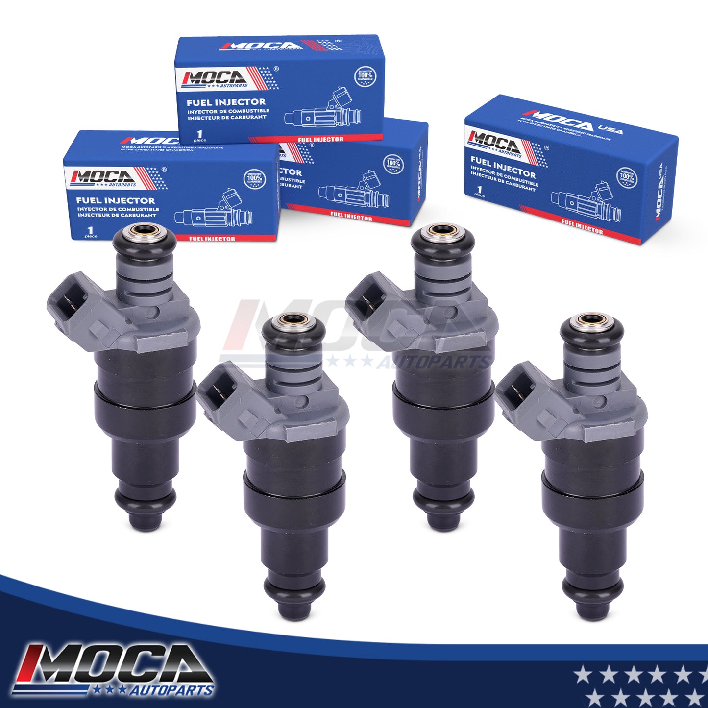MOCA 4x Fuel Injectors FJ682 Fit for 1997-2002 Jeep TJ Wrangler 2.5L & 1996-2002 Dodge Dakota 2.5L & 1996-1999 Dodge Ram 1500 2500 3500 5.9L