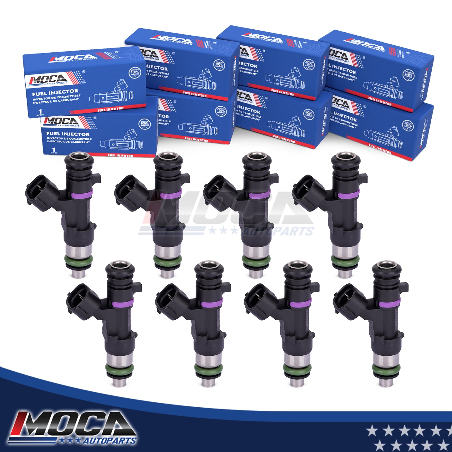 MOCA 8x Fuel Injectors FJ750 Fit for 2012-2019 Nissan NV3500 5.6L & 2004-2015 Nissan Titan 5.6L & 2004-2010 Infiniti QX56 5.6L