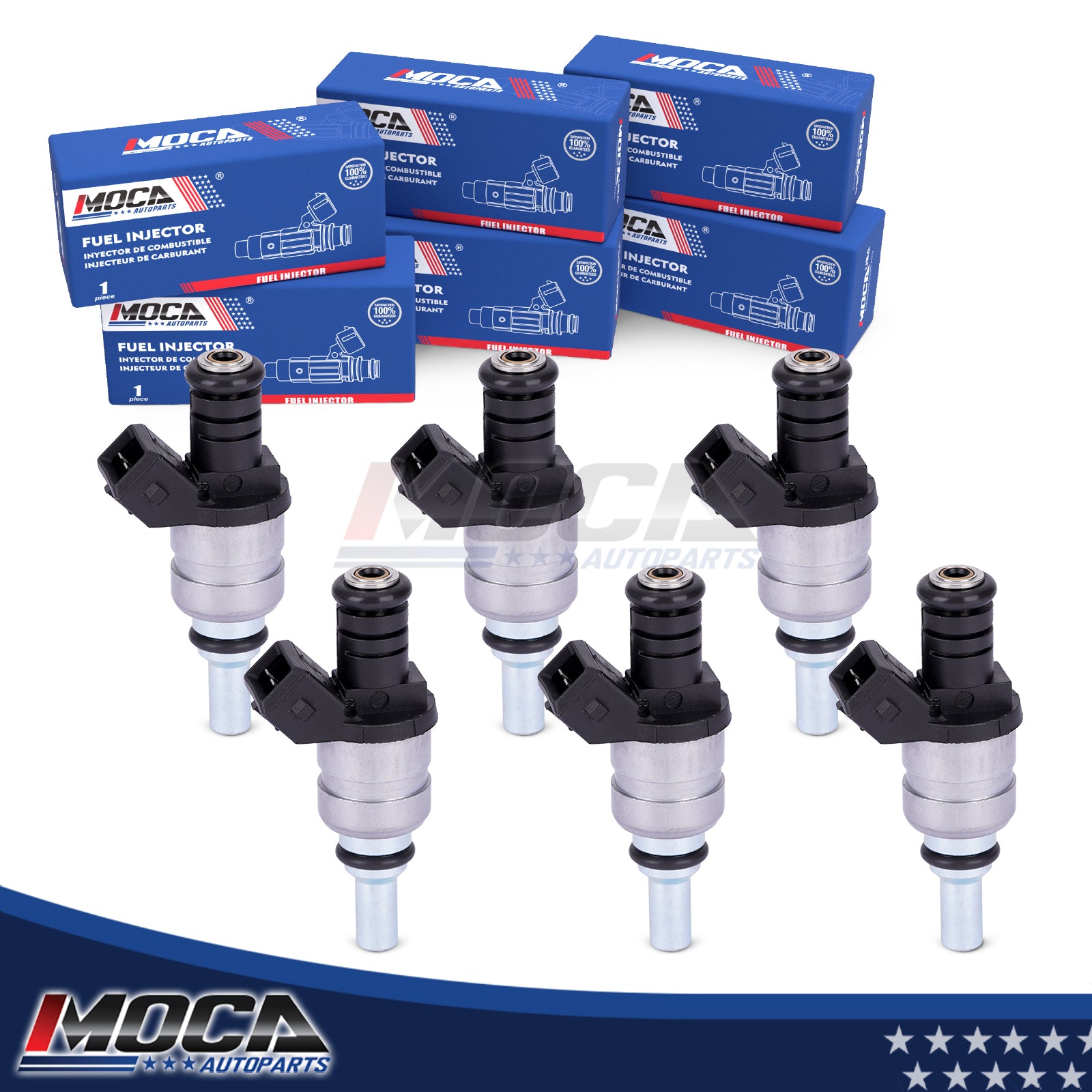 MOCA 6x Fuel Injectors FJ491 Fit for 2001-2006 BMW 325Ci 2.5L & 2001-2 ...