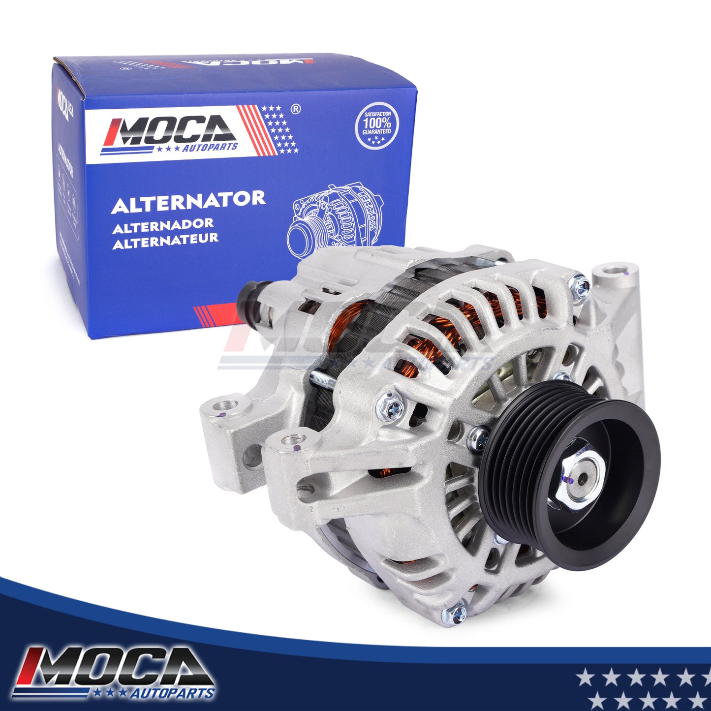 Alternador MOCA N13966 compatible con Honda CR-V 2.4L 2002-2006 y Acura RSX 2.0L 2002-2006