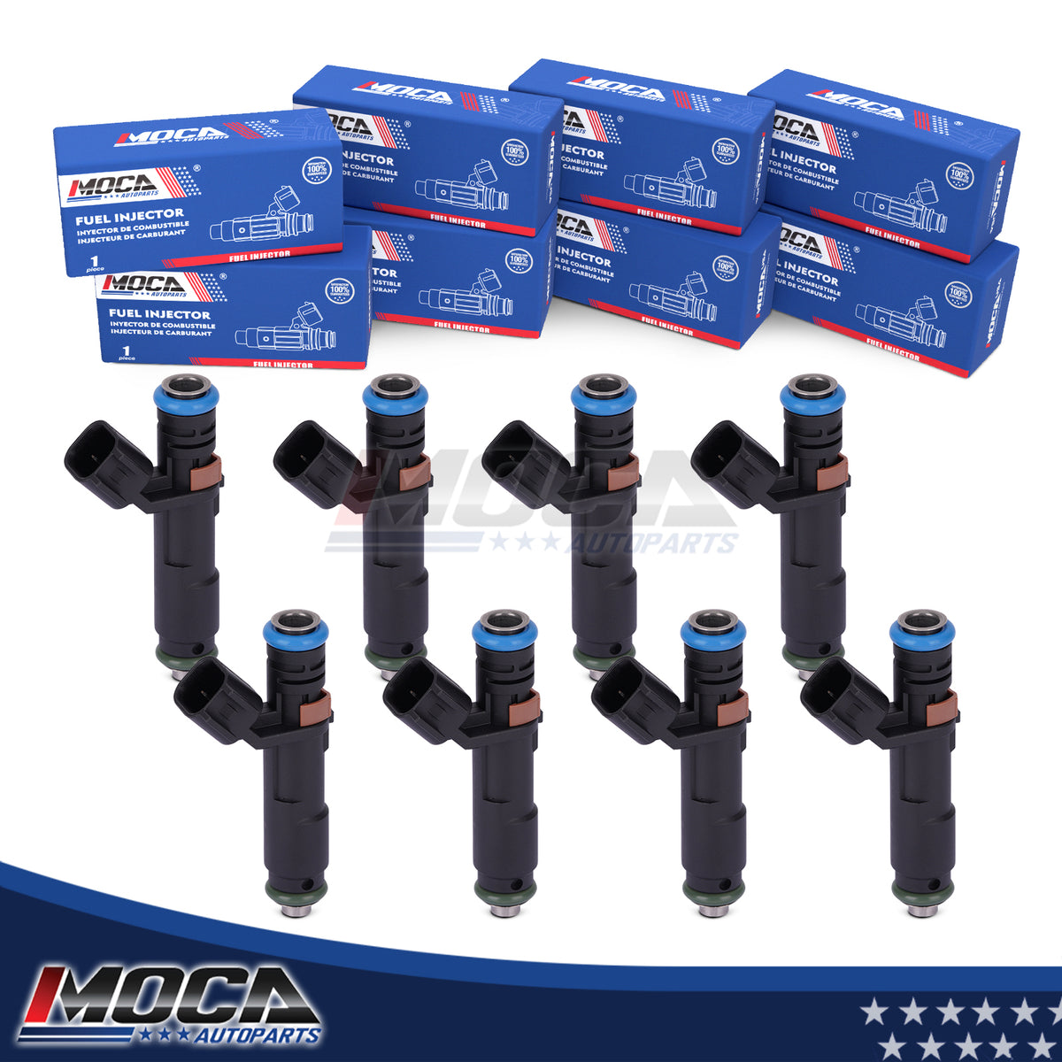 MOCA 8x Fuel Injectors FJ817 Fit for 2005-2007 Ford F-150 5.4L & 2006-2007 Lincoln Mark LT 5.4L