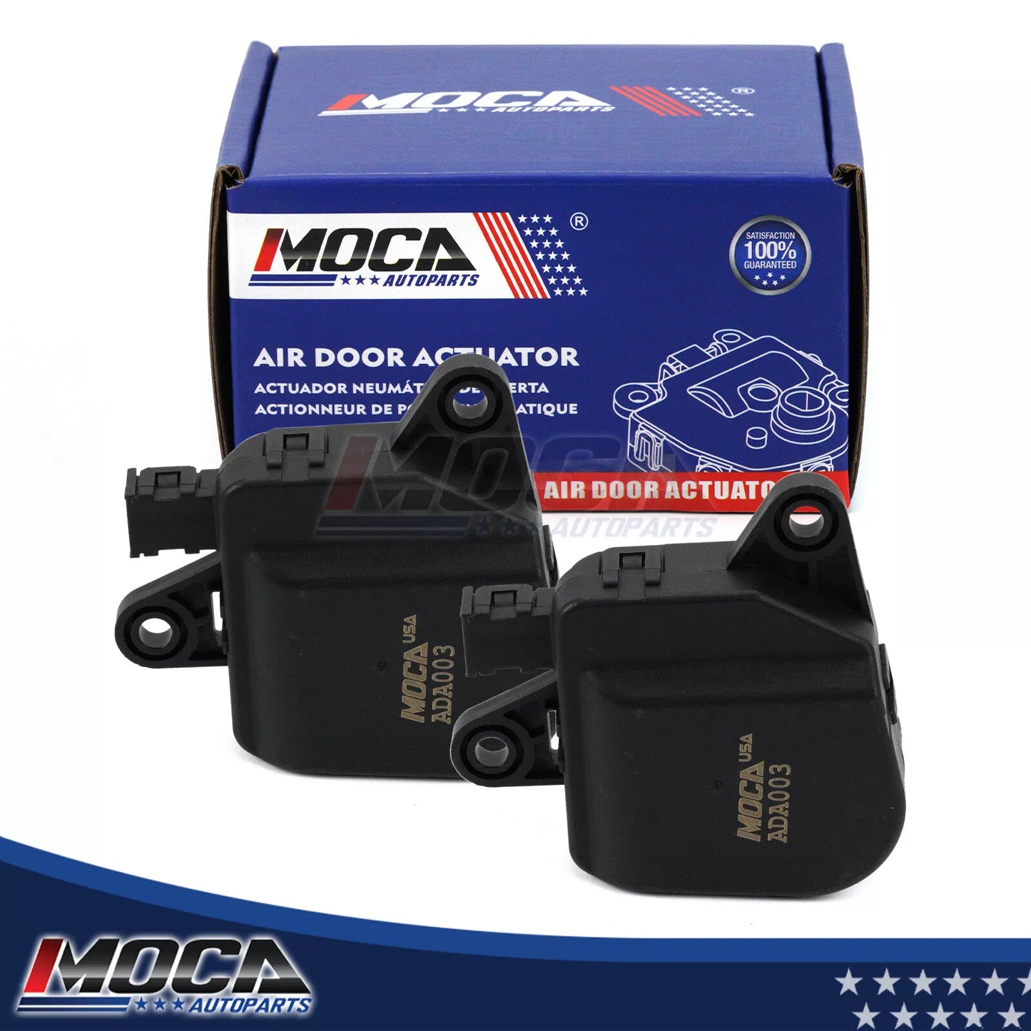 MOCA 604-003 2x Actuador de puerta de mezcla de aire de calefacción HVAC Compatible con Chrysler Town &amp; Country 2001-2005, Dodge Dakota 2001-2004 y Chrysler Voyager 2001-2003