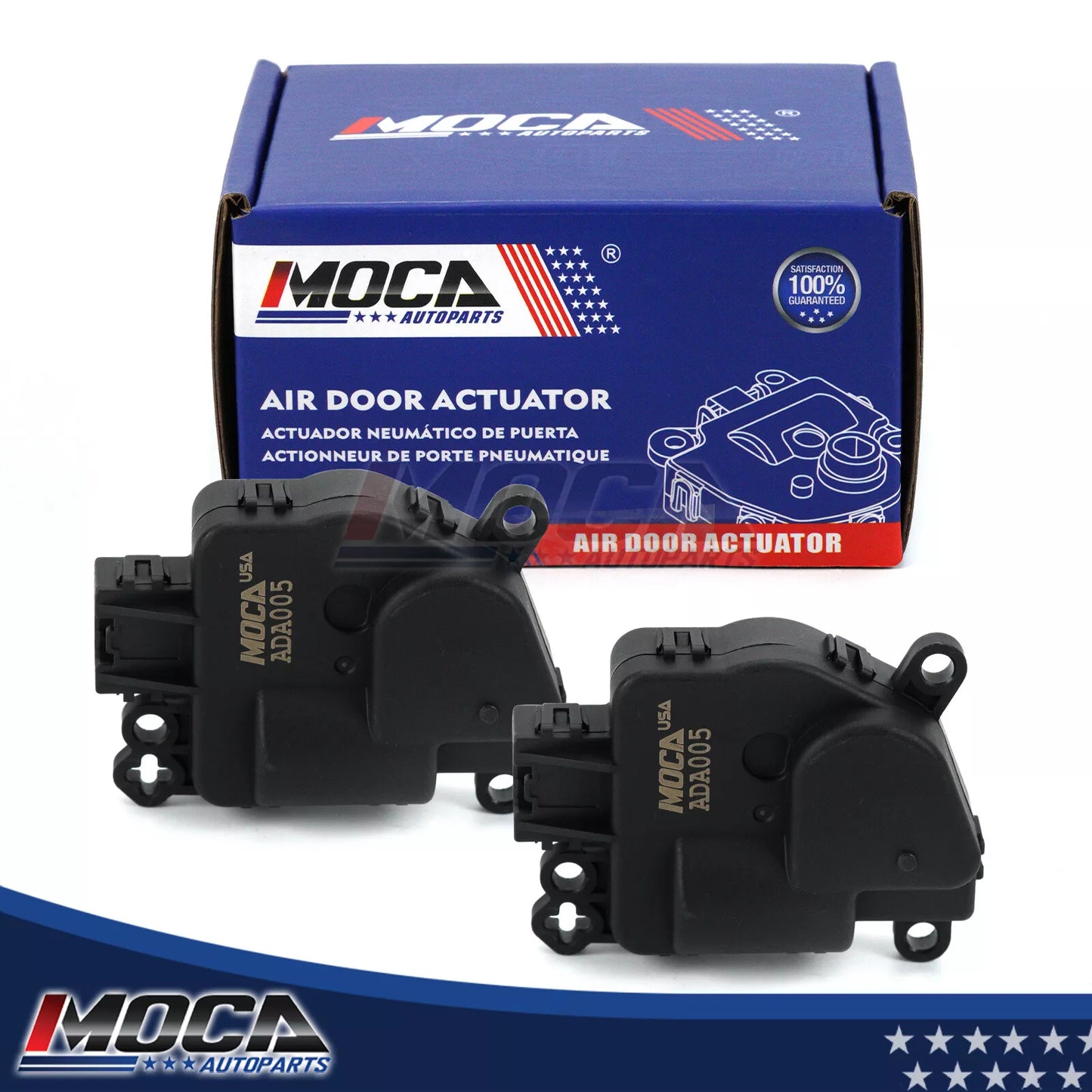 MOCA 604-005 - 2 actuadores de puerta de mezcla de aire para calefacción y climatización (HVAC) compatibles con Dodge Ram 1500 (2009-2010) y Ram 1500, 2500, 3500, 4500 y 5500 (2011-2018)