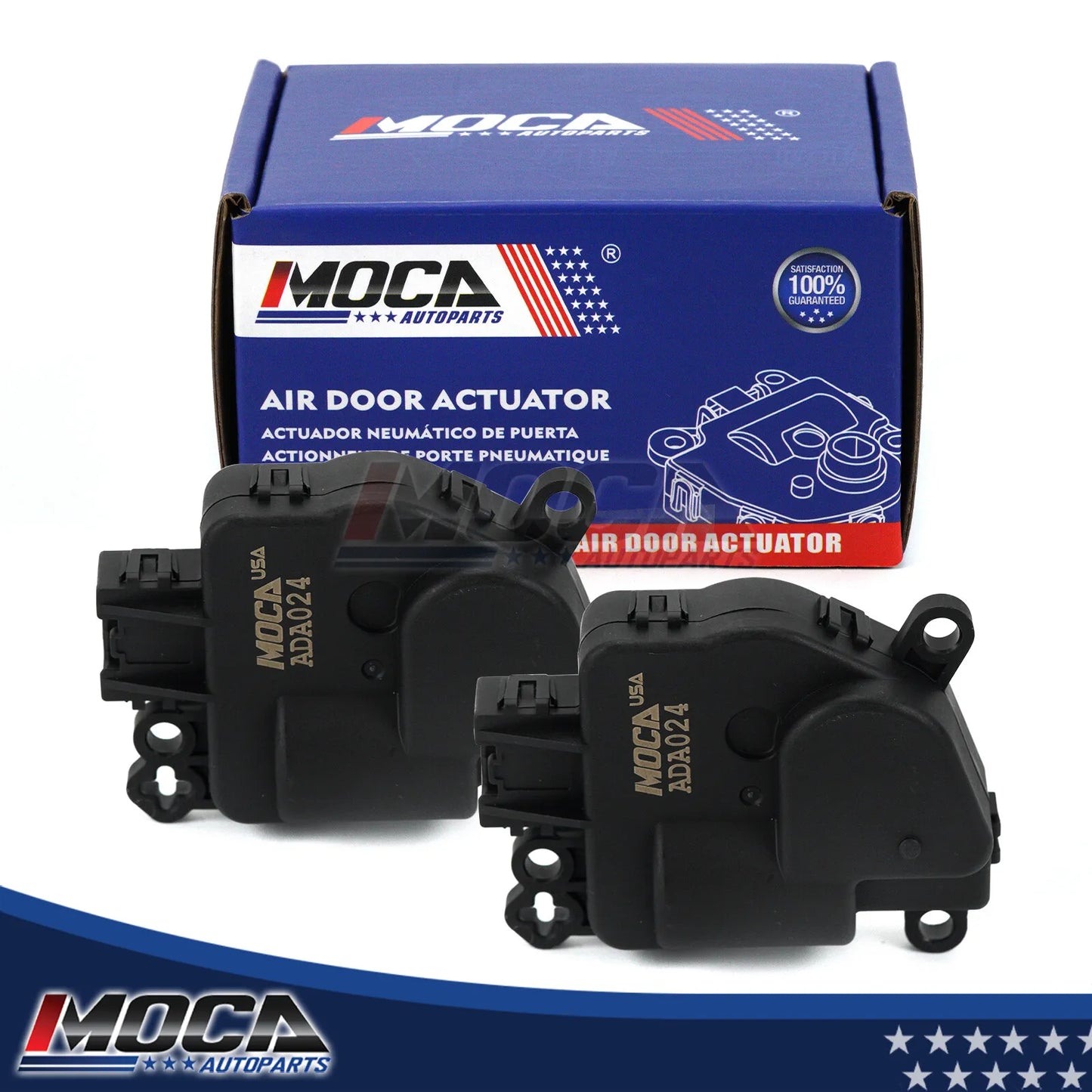 MOCA 604-024 - 2 actuadores de mezcla de aire para calefacción y ventilación (HVAC) para Chrysler 300 (2008-2023), Dodge Dakota (2008-2012) y Mitsubishi Raider (2008-2009)