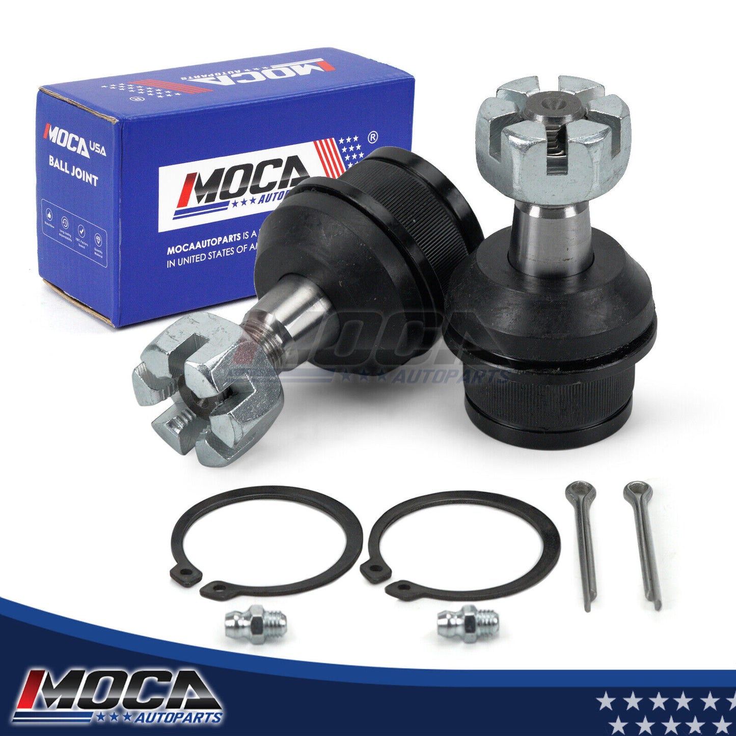 2 rótulas inferiores delanteras MOCA compatibles con Jeep Grand Cherokee (1999-2004) y Jeep Wrangler (2007-2017)