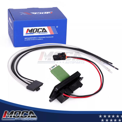 Kit de resistencia de motor de ventilador de HVAC MOCA 973-405 con arnés compatible con Cadillac Escalade 2003-2005, Chevrolet Suburban 1500 2500 2003-2006 y GMC Yukon XL 1500 2500 2003-2006