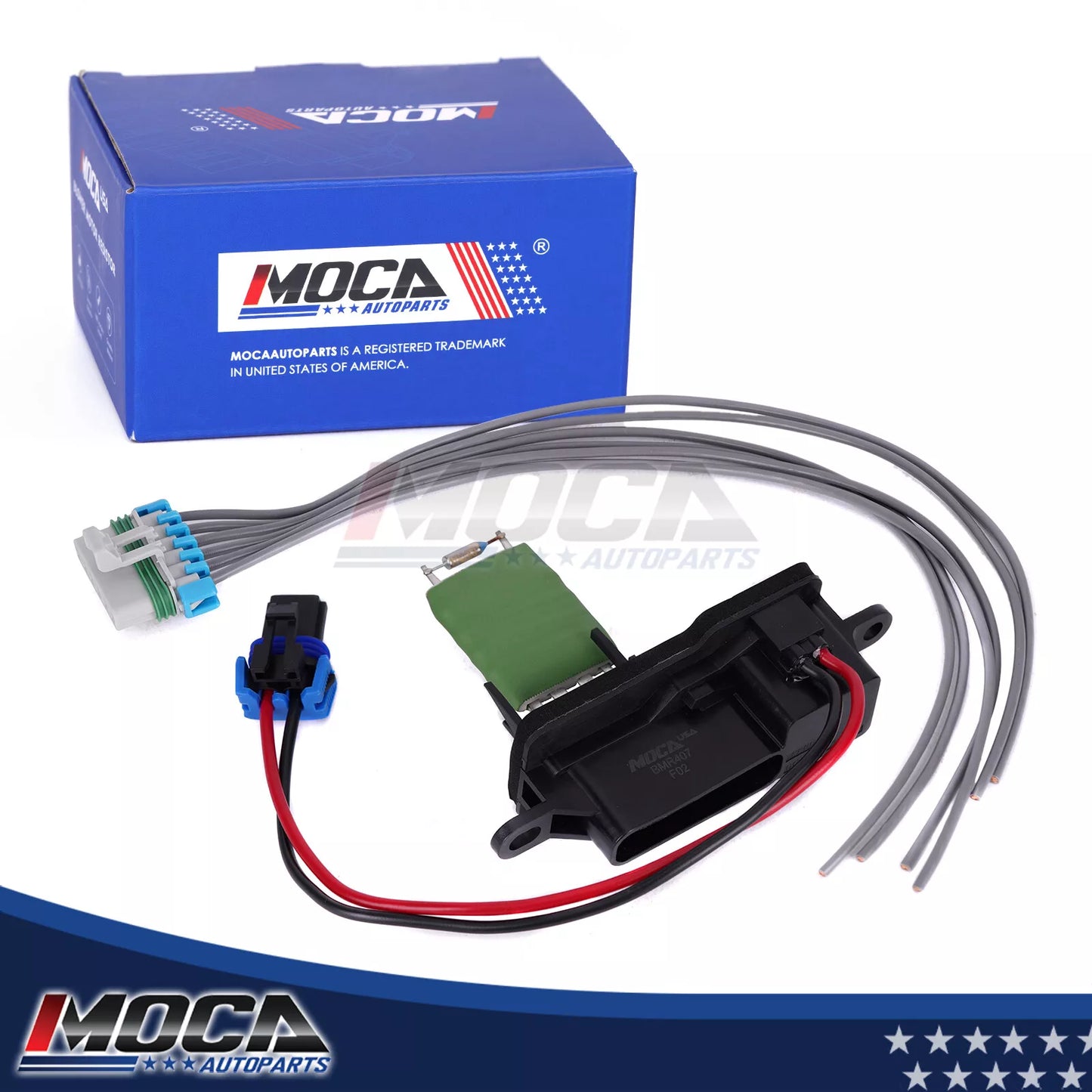 Kit de resistencia de motor de soplador HVAC MOCA 973-407 con arnés compatible con Chevrolet Express 2500 y 3500 (1996-2019), GMC Savana 1500 (1996-2014) e Isuzu HTR y HVR (2005-2008)