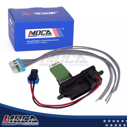Kit de resistencia de motor de soplador HVAC MOCA 973-407 con arnés compatible con Chevrolet Express 2500 y 3500 (1996-2019), GMC Savana 1500 (1996-2014) e Isuzu HTR y HVR (2005-2008)