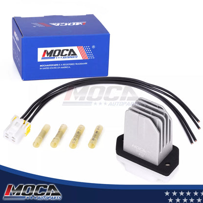 Kit de resistencia de motor de ventilador de HVAC MOCA 973-581 con arnés compatible con Infiniti QX60 (2014-2017), Nissan NV1500, 2500 y 3500 (2012-2014) e Infiniti G20 (1999-2002)