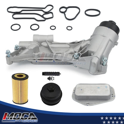 Conjunto de filtro de enfriador de aceite MOCA apto para Chevrolet Cruze 1.8L 2011-2015 y Pontiac G3 1.6L 2009 y Saturn Astra 1.8L 2008