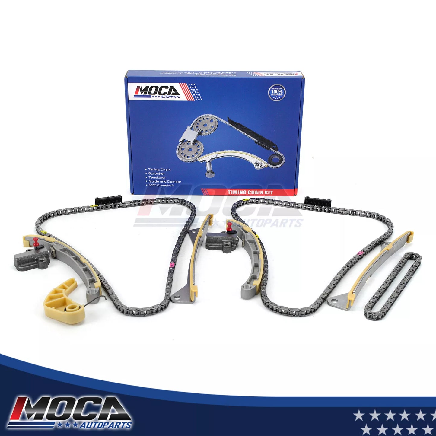 Kit de cadena de distribución MOCA AUTOPARTS compatible con Genesis Sedan 3.8L (2009-2016), Hyundai Azera 3.3L (2012-2017) y Kia Sorento 3.3L (2014-2020)