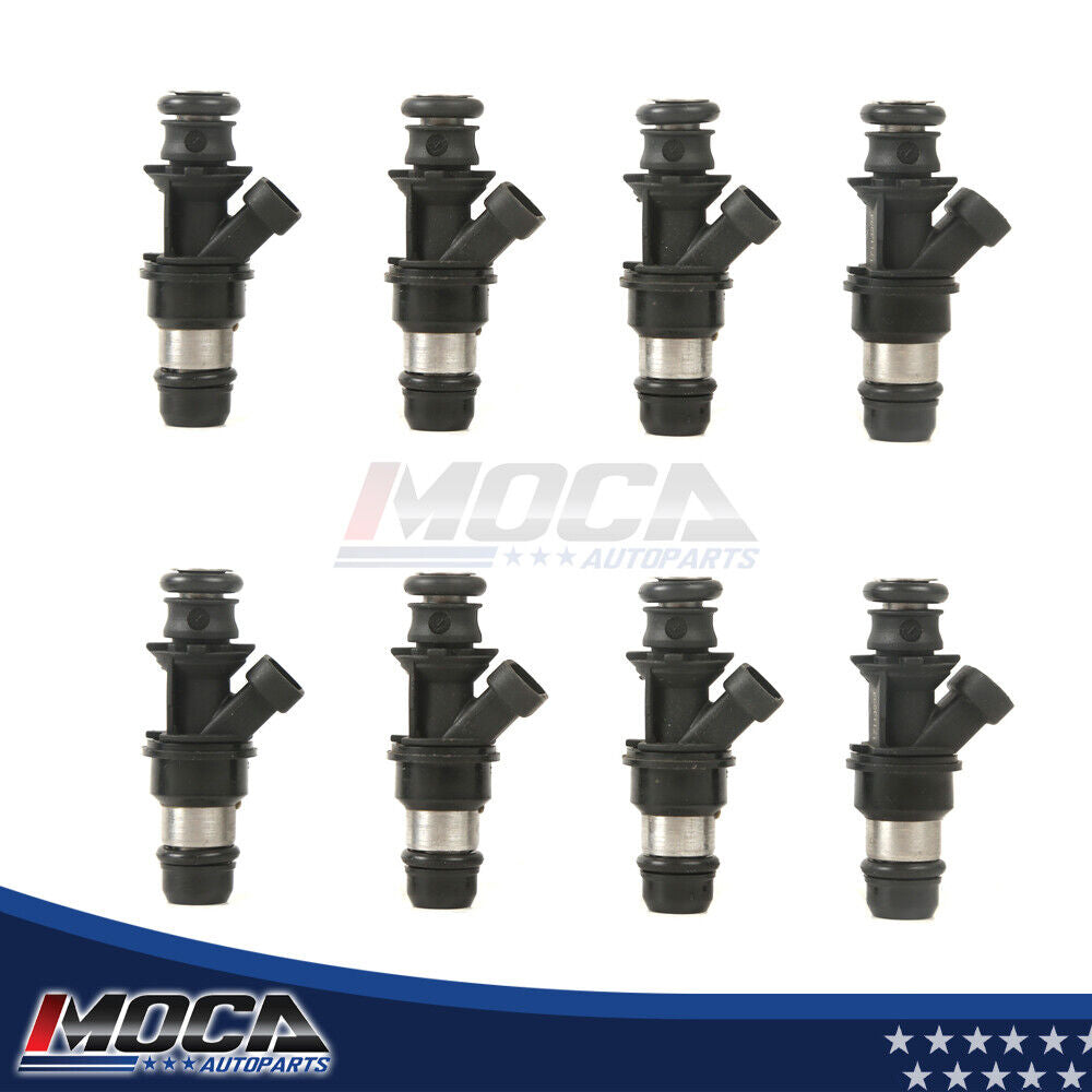 Inyectores de combustible MOCA de 8 piezas compatibles con Cadillac Escalade 5.3L (2002-2005) y Chevrolet Silverado 3500 6.0L (2001-2007) y GMC Sierra 1500 4.8L (2000-2007)