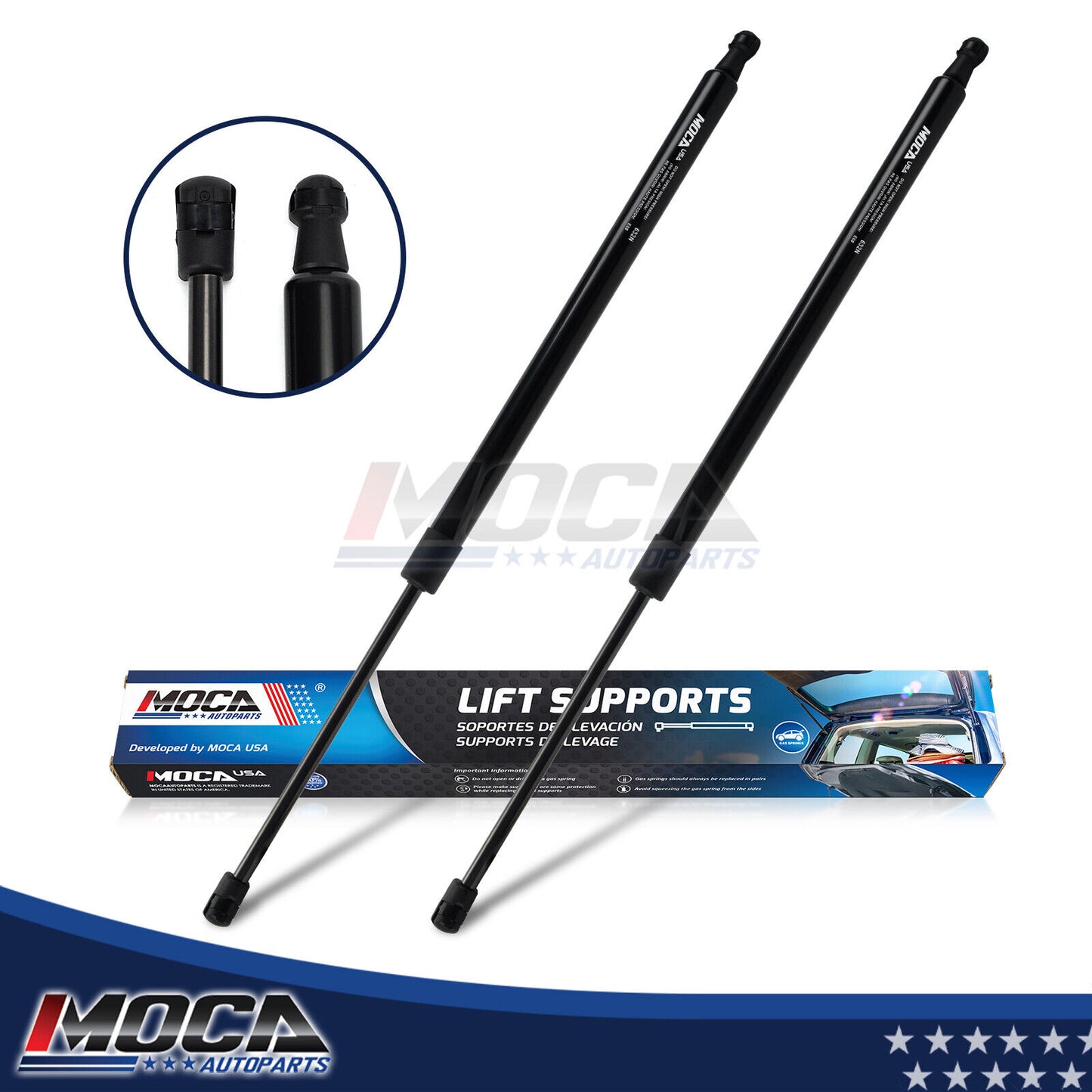 MOCA - 2 soportes de elevación para portón trasero, resortes de gas y amortiguadores, compatibles con Lexus RX350 RX450h 2010-2015