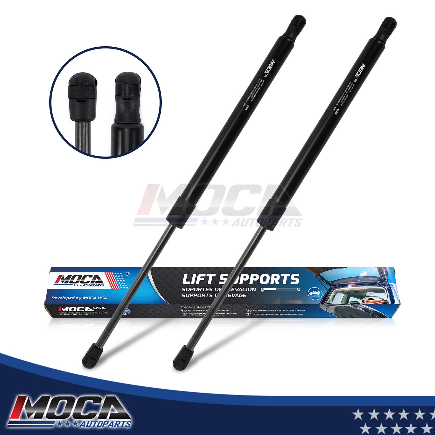 MOCA - 2 soportes de elevación para portón trasero, resortes de gas y amortiguadores, compatibles con Nissan Xterra 2005-2015
