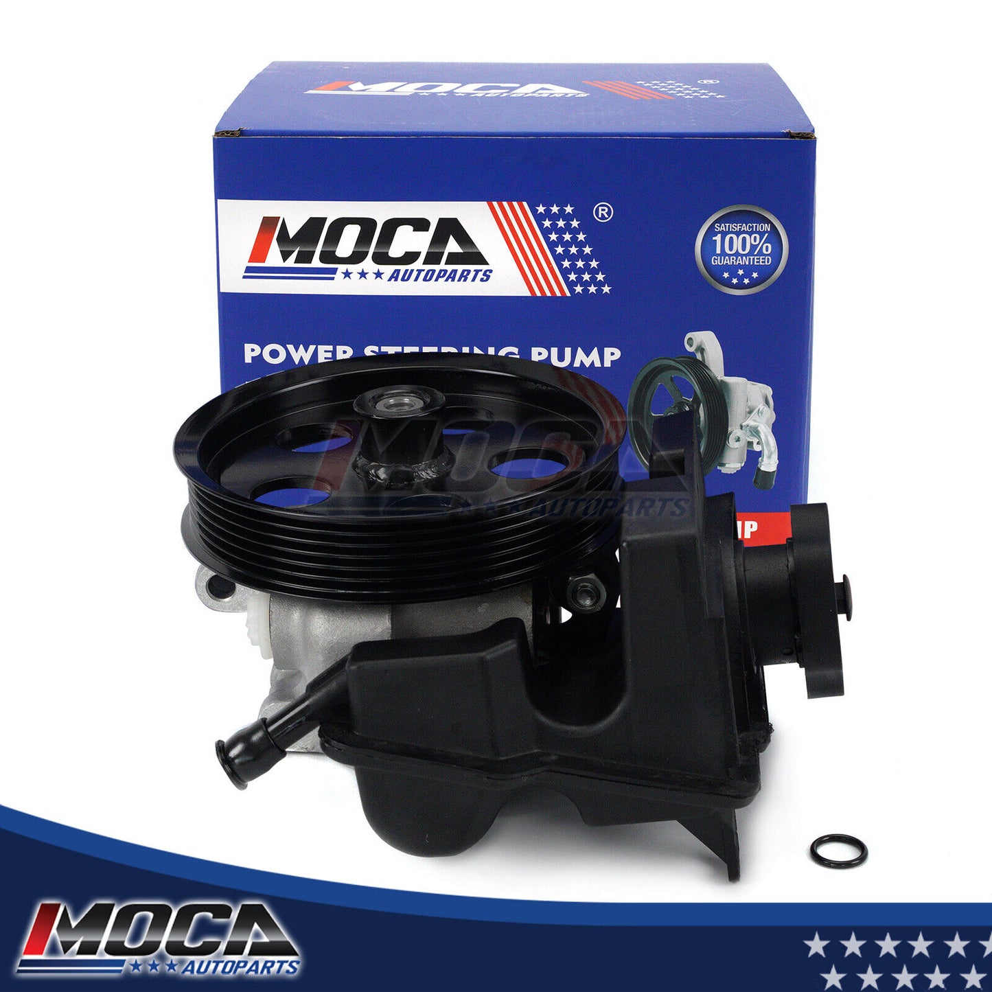 Bomba de dirección asistida MOCA con polea y depósito, compatible con Ford Focus 2.0L 2006-2011 y Ford Transit Connect 2.0L 2010-2011