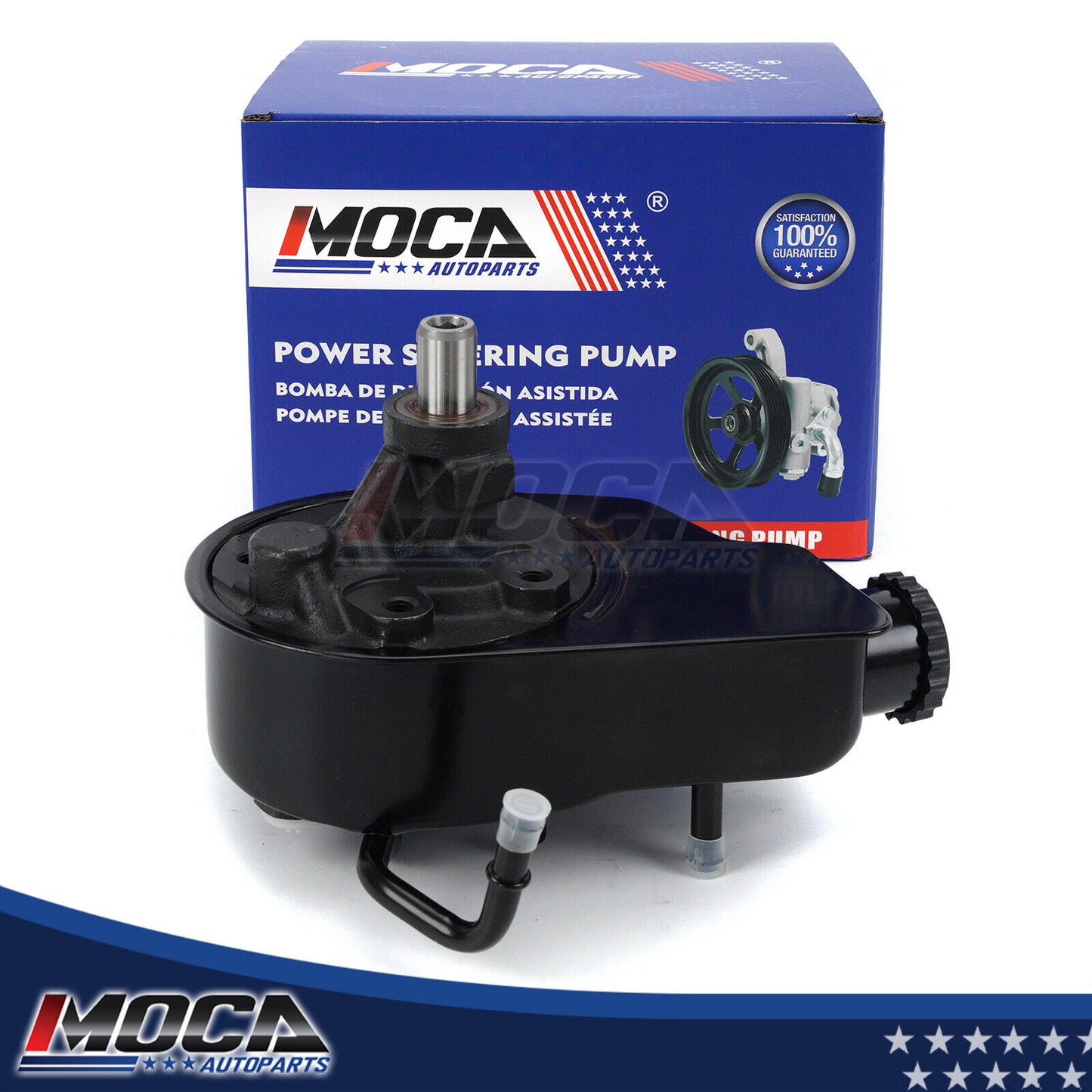 MOCA Power Steering Pump Fit for 2001-2005 Chevrolet Silverado 3500 6.6L & 2001-2010 GMC Sierra 2500 HD 6.6L & 2007-2010 GMC Sierra 3500 HD 6.6L