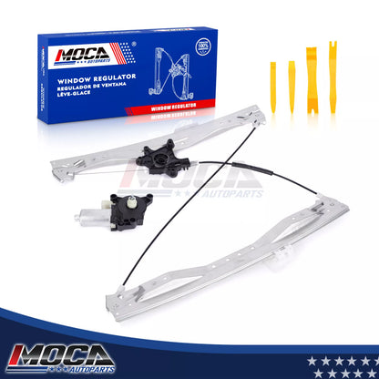 MOCA Front Left Power Window Regulator w/ 6 pin Motor Fit for 2008-2016 Chrysler Town & Country & 2008-2020 Dodge Grand Caravan