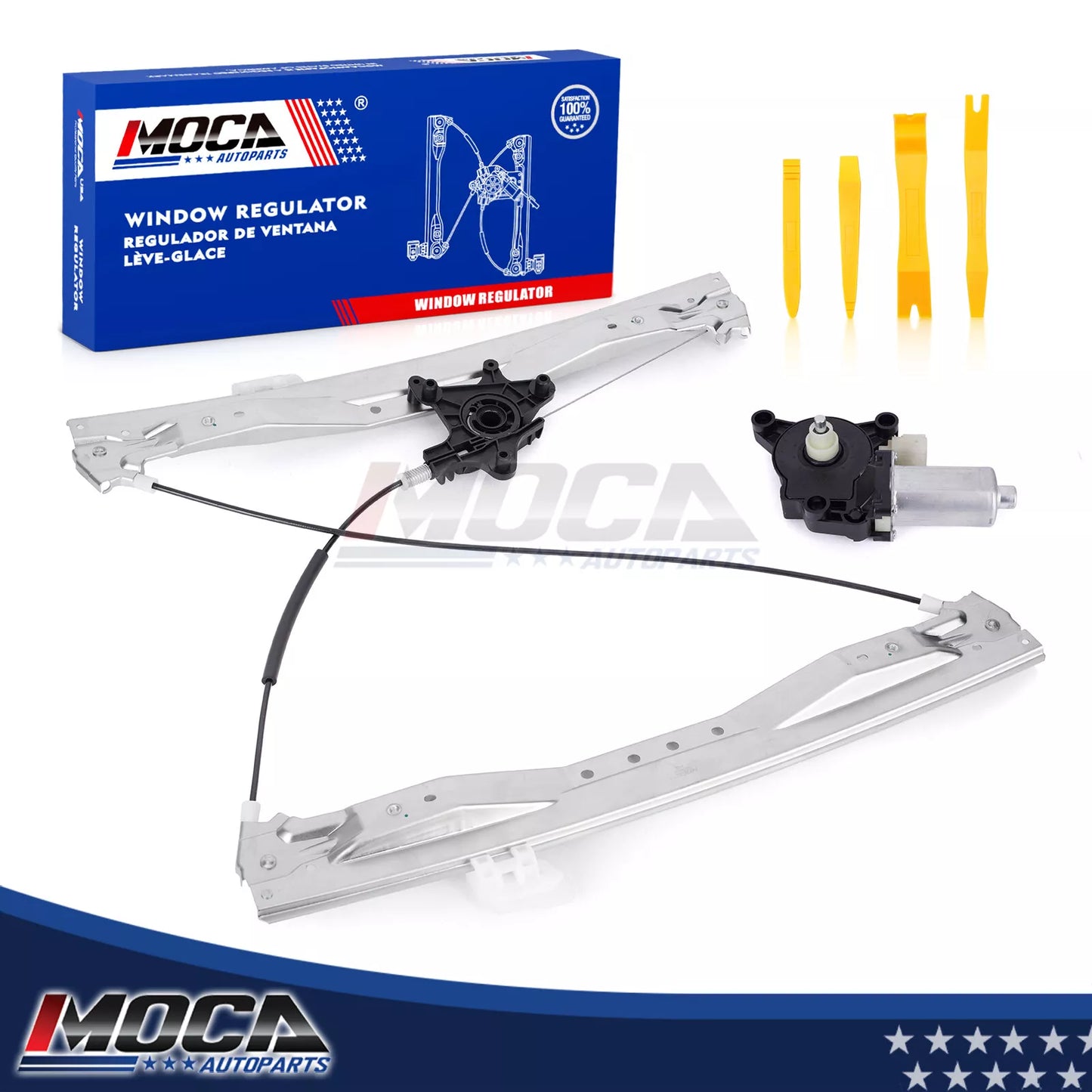 MOCA Front Right Power Window Regulator w/ 6 pin Motor Fit for 2008-2016 Chrysler Town & Country & 2008-2020 Dodge Grand Caravan