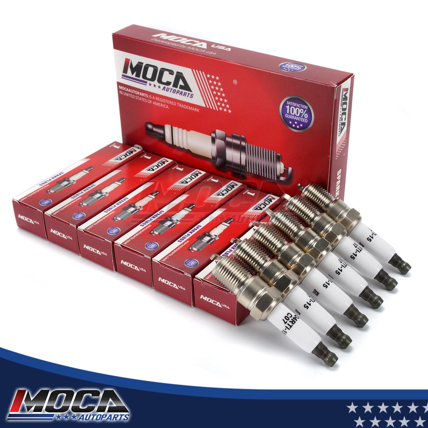 Bujías MOCA (6 unidades) compatibles con Ford Windstar 3.0L (1995-2000) y Mercury Sable 3.0L (1988-2005)