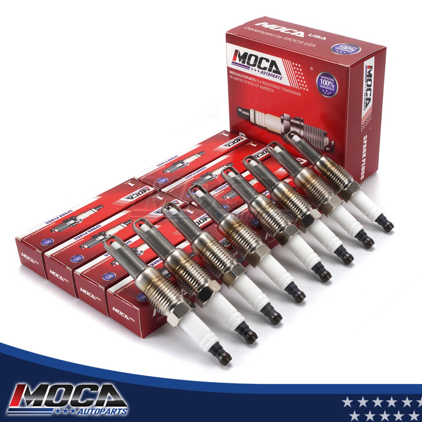 Bujías MOCA (8 unidades) compatibles con Ford Expedition F150, F250, F350, F450 y F550 de 5,4 y 6,8 l.