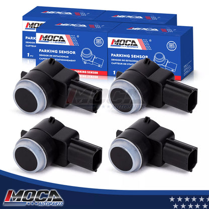 Sensor de asistencia de estacionamiento MOCA de 4 piezas compatible con Chrysler 300 (2009-2015), Dodge Charger (2011-2014), Jeep Grand Cherokee (2009-2015) y Ram 1500 (2011-2018)