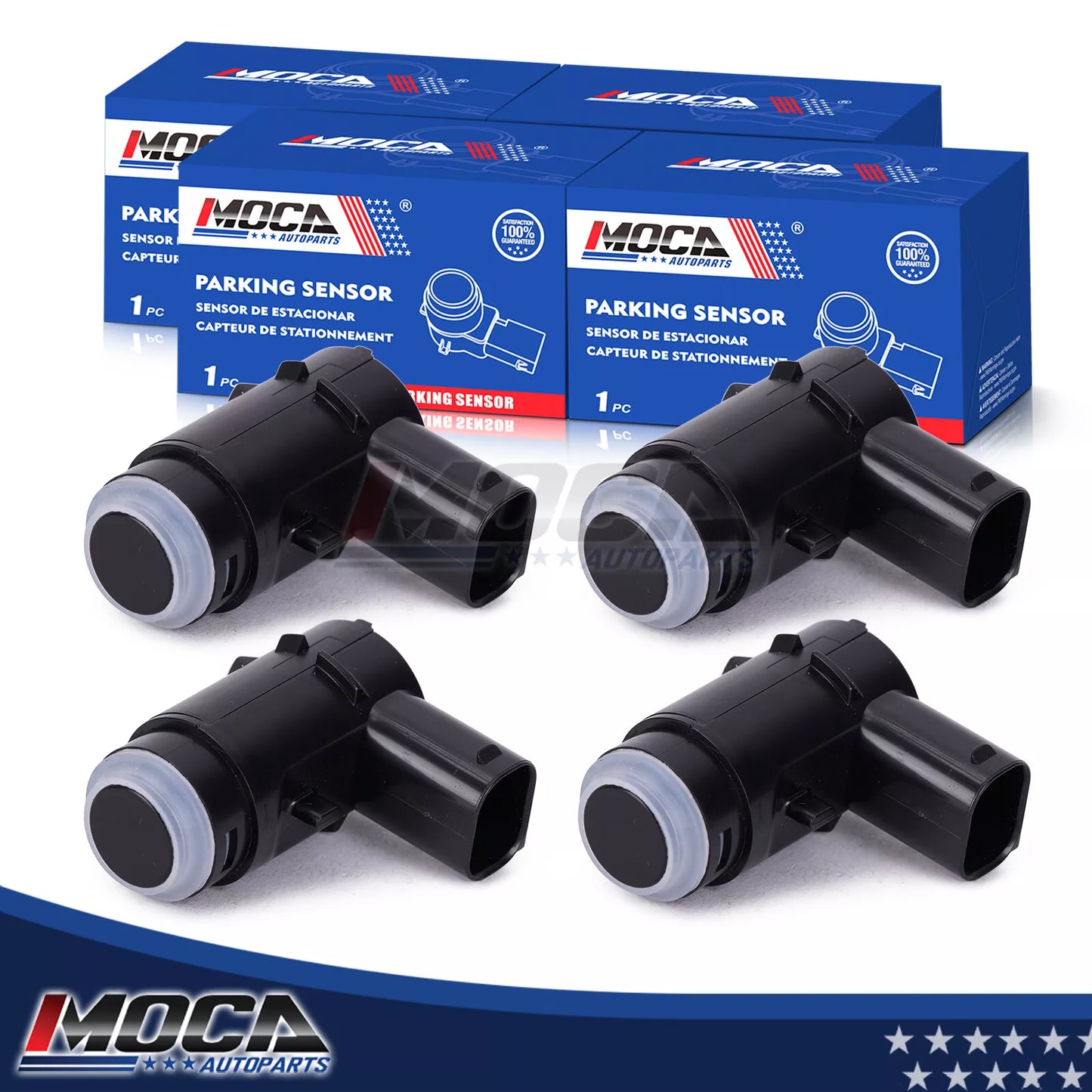 Sensor de asistencia al estacionamiento MOCA de 4 piezas compatible con Ford F-150 2009-2014