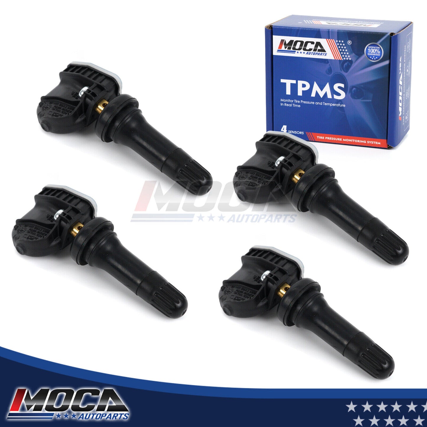 Sensor de presión de neumáticos MOCA 4X TPMS de 315 MHz compatible con Buick Enclave (2009-2014), Cadillac Escalade ESV (2007-2016) y GMC Sierra 1500 (2007-2016)