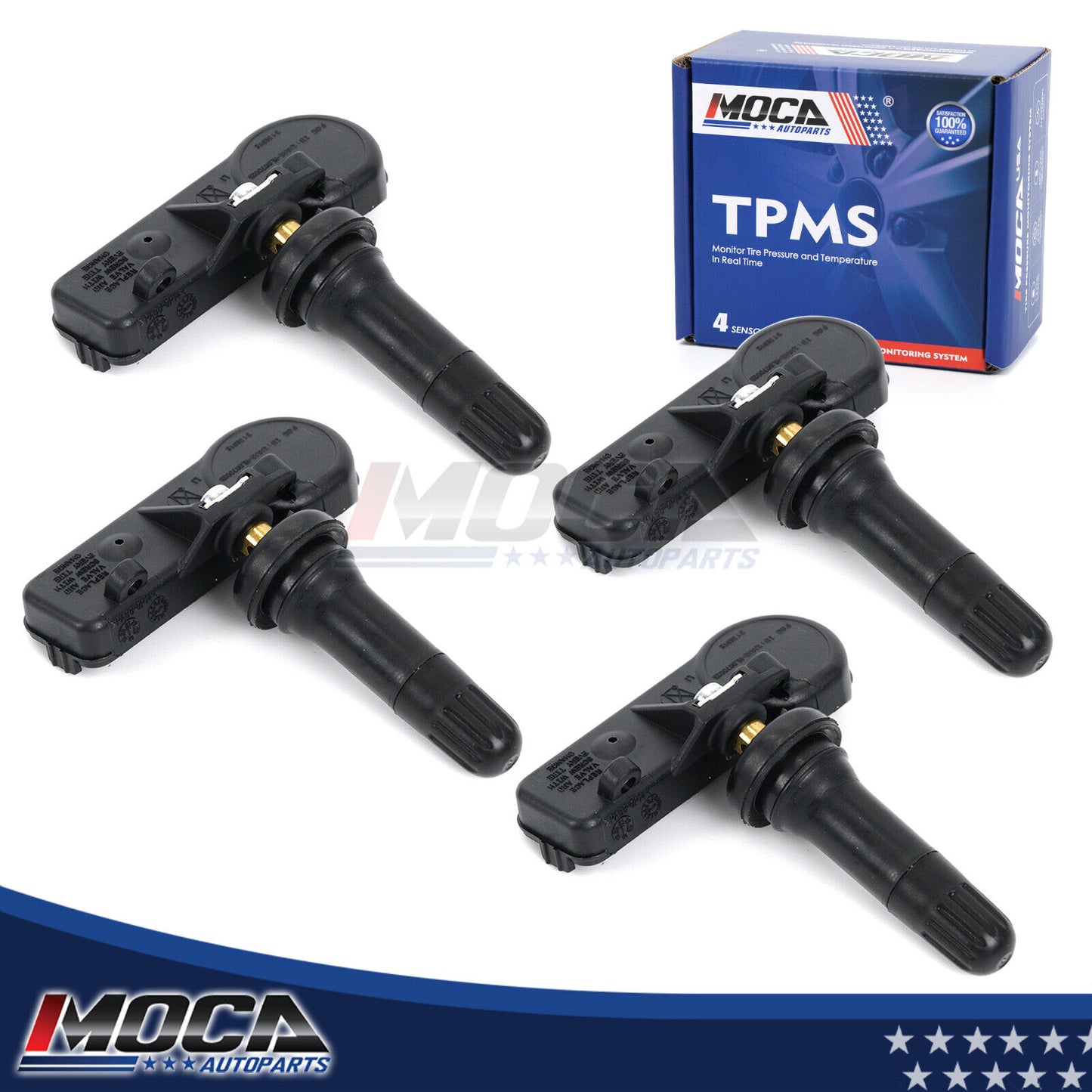 Sensor de presión de neumáticos MOCA 4X TPMS de 315 MHz, compatible con Ford E-150 (2010-2016) y Lincoln MKZ (2010-2016)