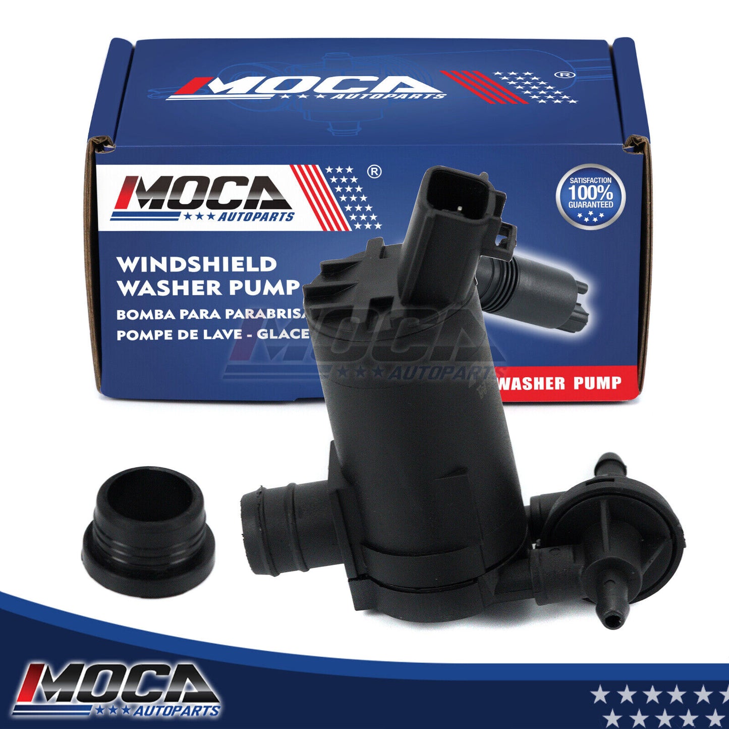 MOCA Windshield Washer Pump Fit for 2007-2011 Honda CR-V & 2012-2021 Mitsubishi Outlander & 2009-2013 Honda Fit