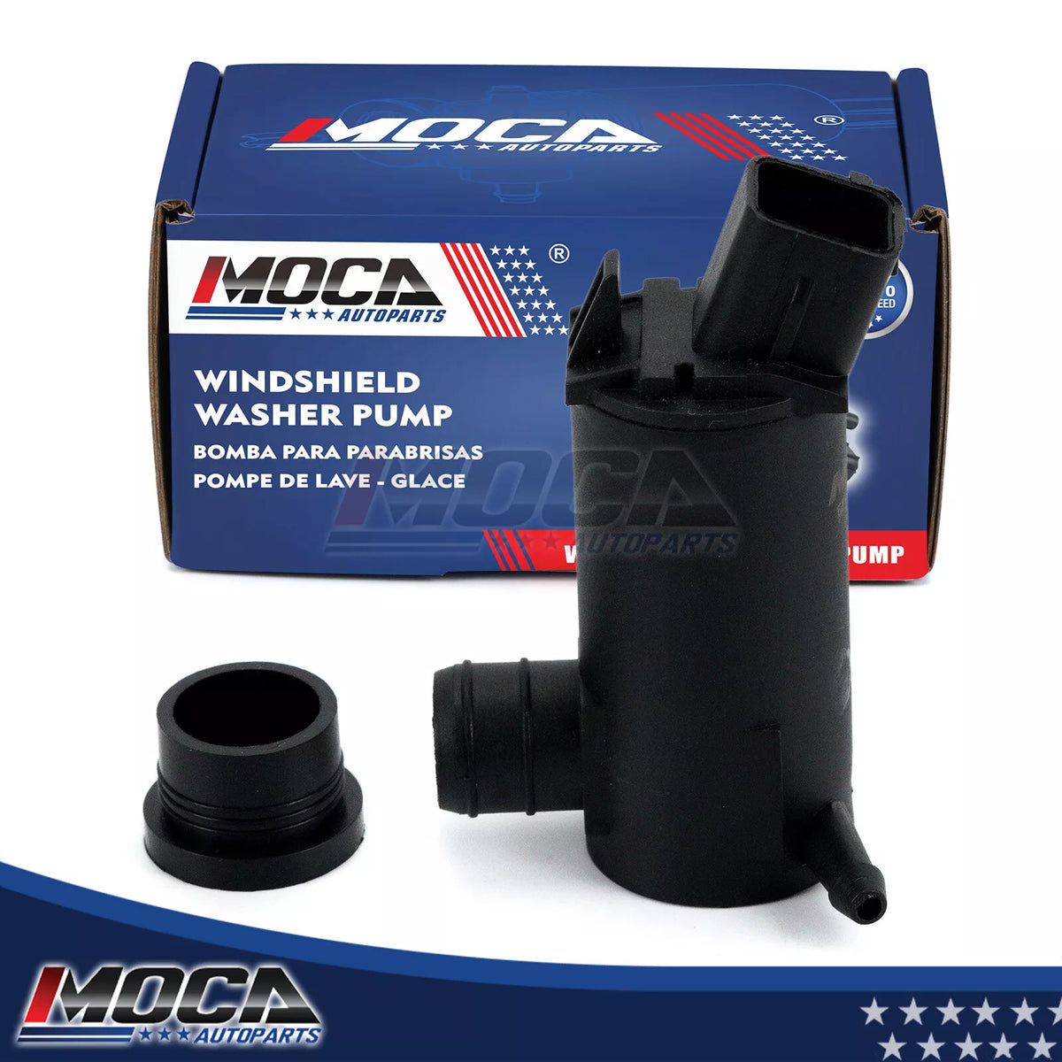 MOCA Windshield Washer Pump Fit for 2011-2017 Chevrolet Caprice & 2017-2023 Genesis G80 & 2012-2015 Hyundai Veloster & 2011-2016 Kia Sportage