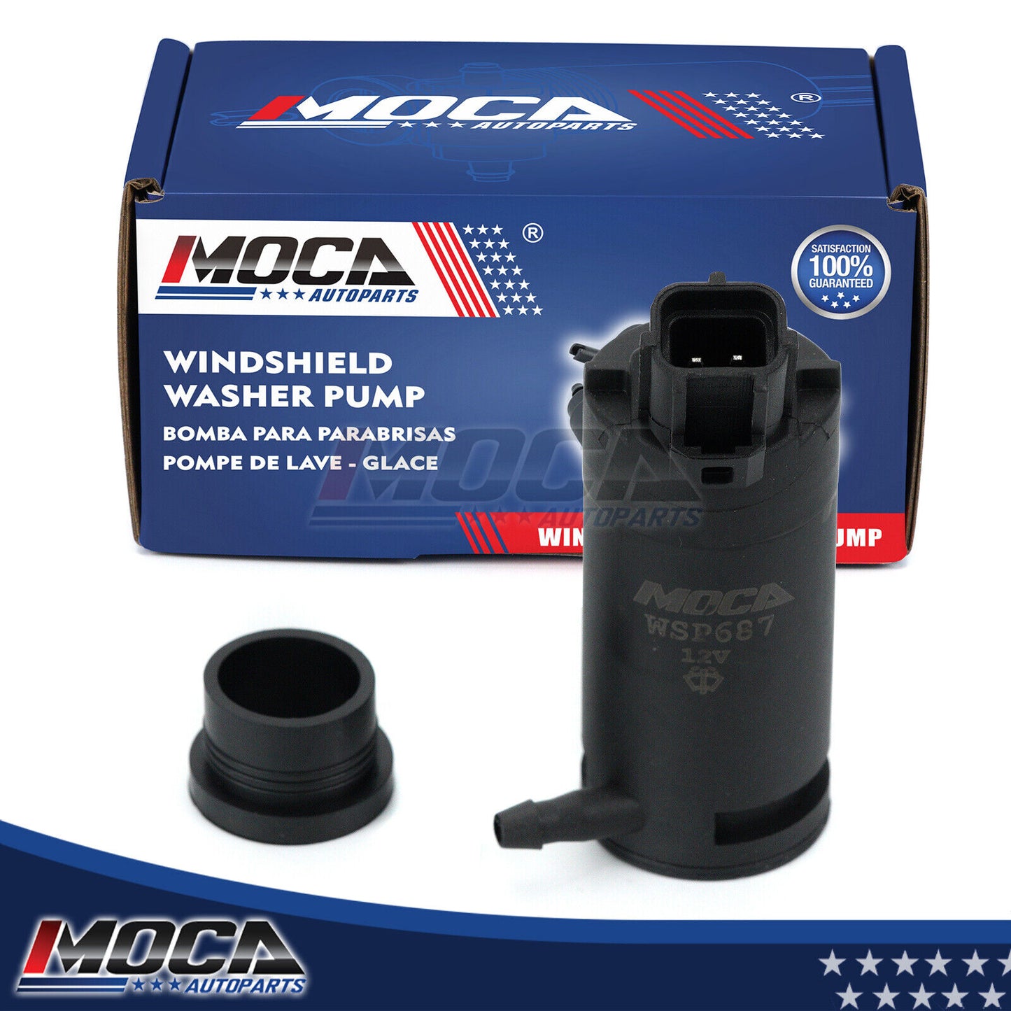 MOCA Windshield Washer Pump Fit for 2001-2007 Ford Escape & 2001-2006 Mazda Tribute & 1997-1999 Mercury Tracer