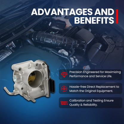 Cuerpo del acelerador MOCA compatible con Toyota Yaris L4 1.5L 2006-2019