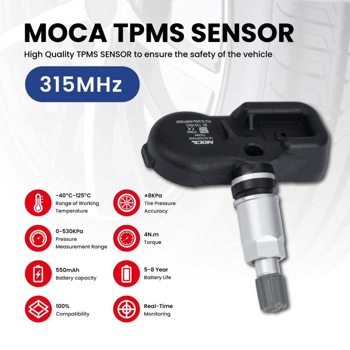 MOCA Tire Pressure Monitoring System TPMS Sensors - TS394