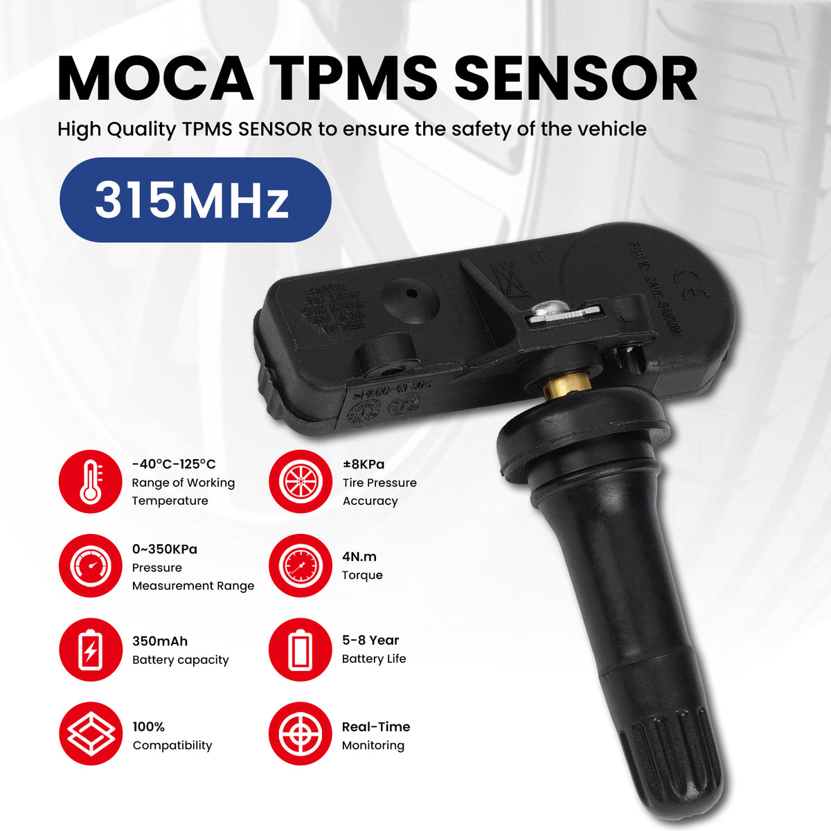 MOCA Tire Pressure Monitoring System TPMS Sensors - TS514