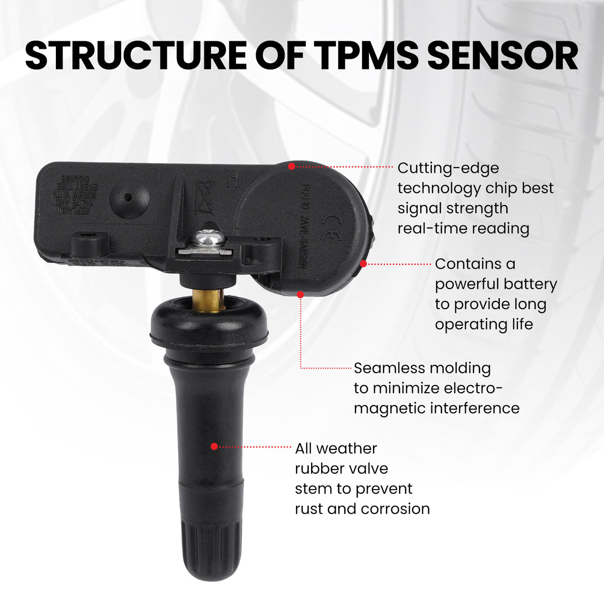 MOCA Tire Pressure Monitoring System TPMS Sensors - TS514