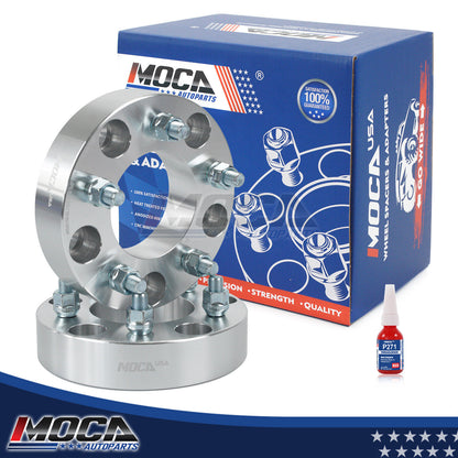 Espaciadores de rueda MOCA de 1,5" (2 unidades, 5 x 5,5 a 5 x 5) para Dodge Ramcharger (1974-1994), Ford F-150 (1975-1996) y Jeep CJ5 (1959-1983)