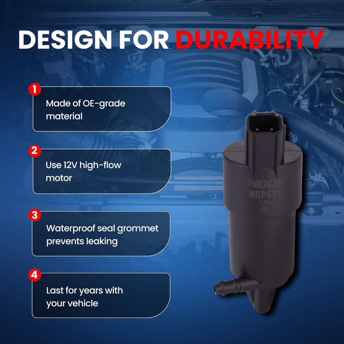 MOCA Windshield Washer Pump - WSP692