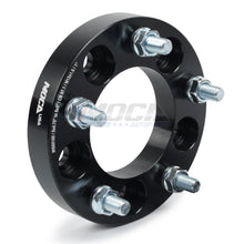 Adaptador de espaciadores de rueda MOCA de 5 x 4,75 a 5 x 5 para Corvette Base 6,0 L (2005-2007), XLR Base 4,6 L (2004-2008), Blazer ZR2 4,3 L (2003-2005), S10 ZR5 4,3 L (2002-2004). Rosca de 25 mm, M12 x 1,25 (4 unidades), color negro.