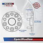 Espaciadores de rueda MOCA de 1,5" (2 unidades, 5 x 5,5 a 5 x 5) para Dodge Ramcharger (1974-1994), Ford F-150 (1975-1996) y Jeep CJ5 (1959-1983)