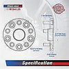 MOCA 4x 1" Wheel Spacer Adapters 6X5.5 12x1.5 for 1989-2004 Isuzu Rodeo & 1989-2013 Toyota 4Runner & 2004-2012 GMC Canyon