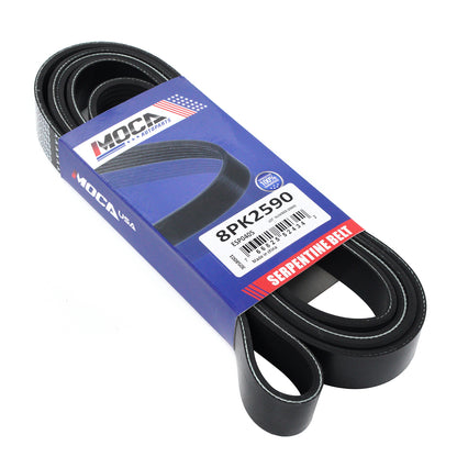 MOCA 8PK2910 EPDM Serpentine Belt Fits 1992 Mercedes-Benz 600SEL 6.0L