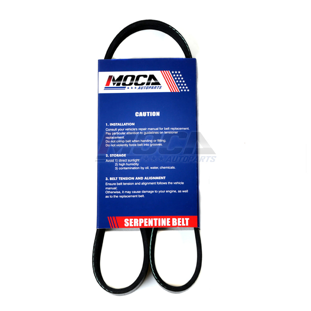 2PCS MOCA Serpentine Belt for 2001-2002 Acura MDX 3.5L & 2003-2004 Honda Pilot 3.5L