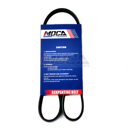 2PCS MOCA Serpentine Belt for 2001-2002 Acura MDX 3.5L & 2003-2004 Honda Pilot 3.5L